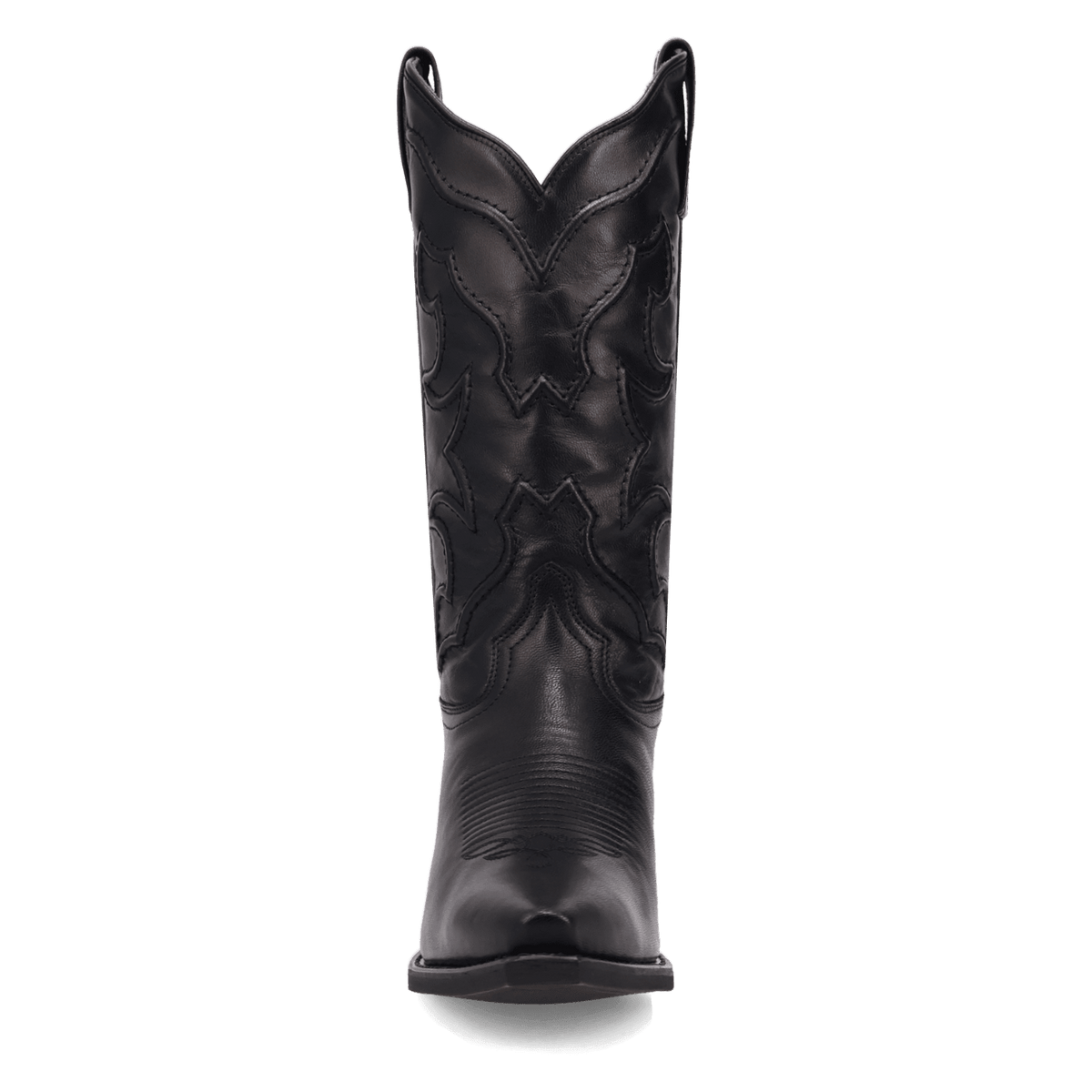 reva wide calf leather boot front angle