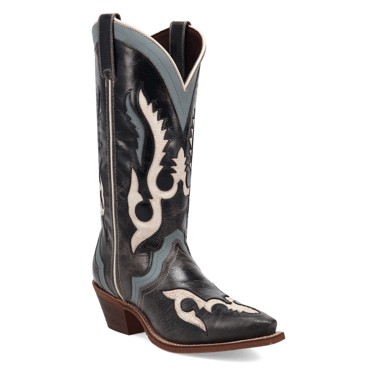 honky-tonk halo leather boot 45 degree angle