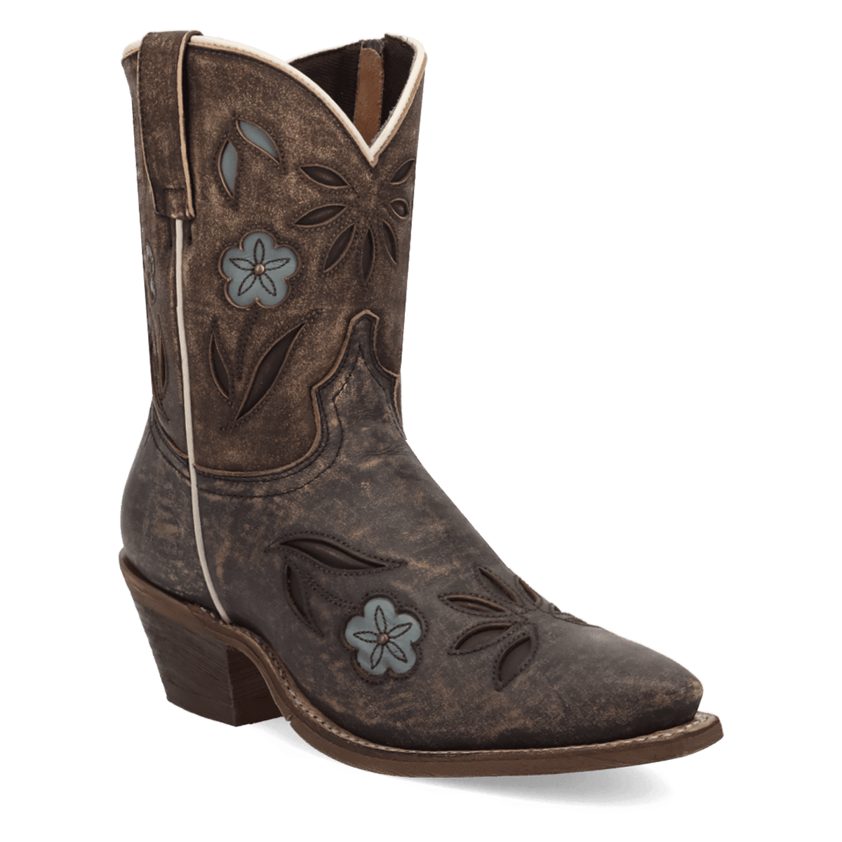 wild petal leather bootie 45 degree angle