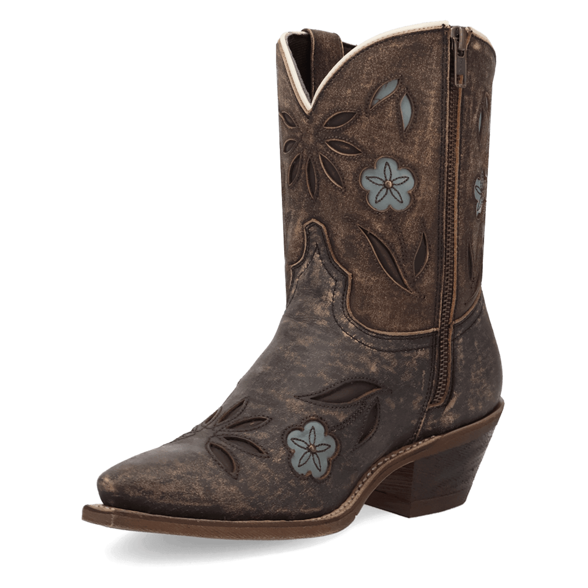 wild petal leather bootie 225 degree angle