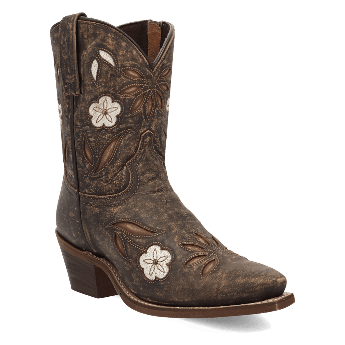 wild petal leather bootie 45 degree angle