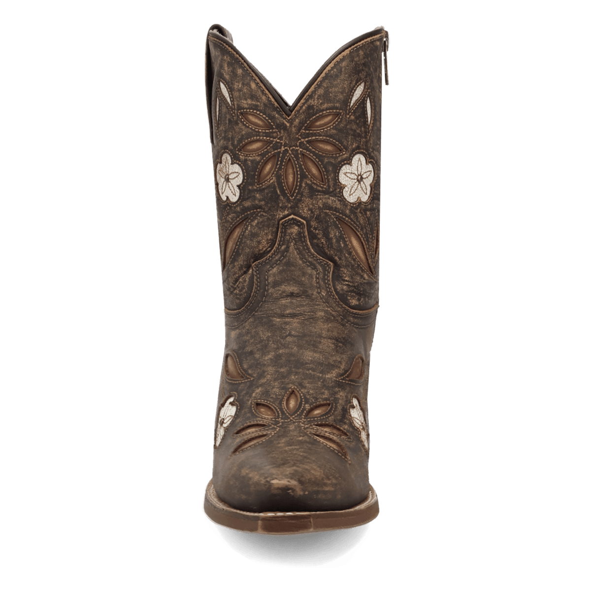 wild petal leather bootie front angle