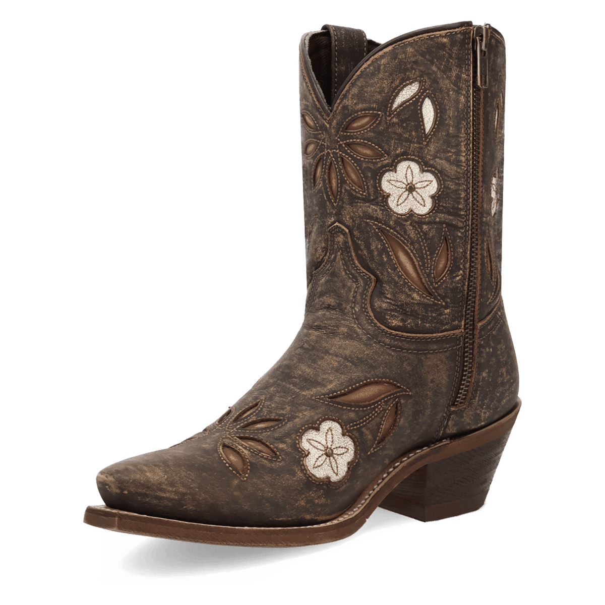 wild petal leather bootie 225 degree angle