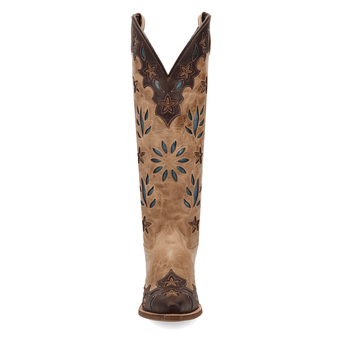 flourish leather boot front angle