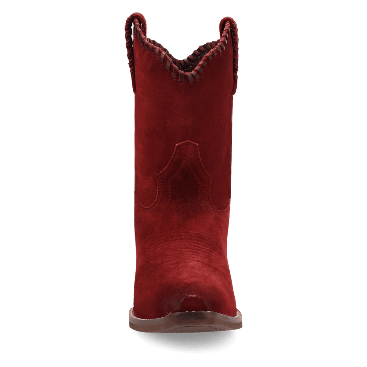 whitley suede leather bootie front angle