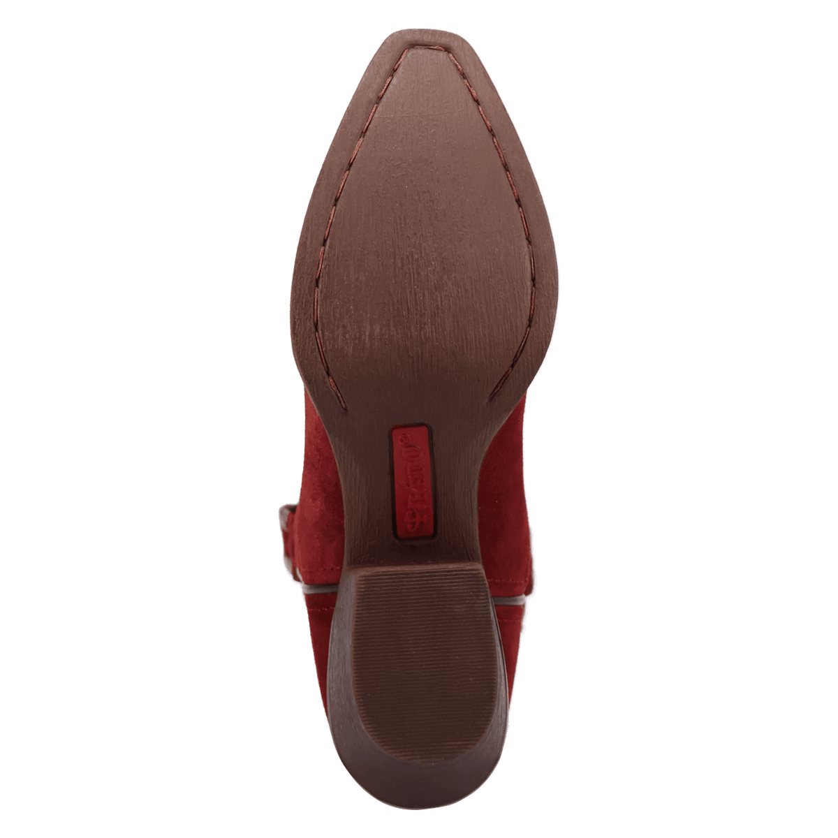 whitley suede leather bootie outsole angle