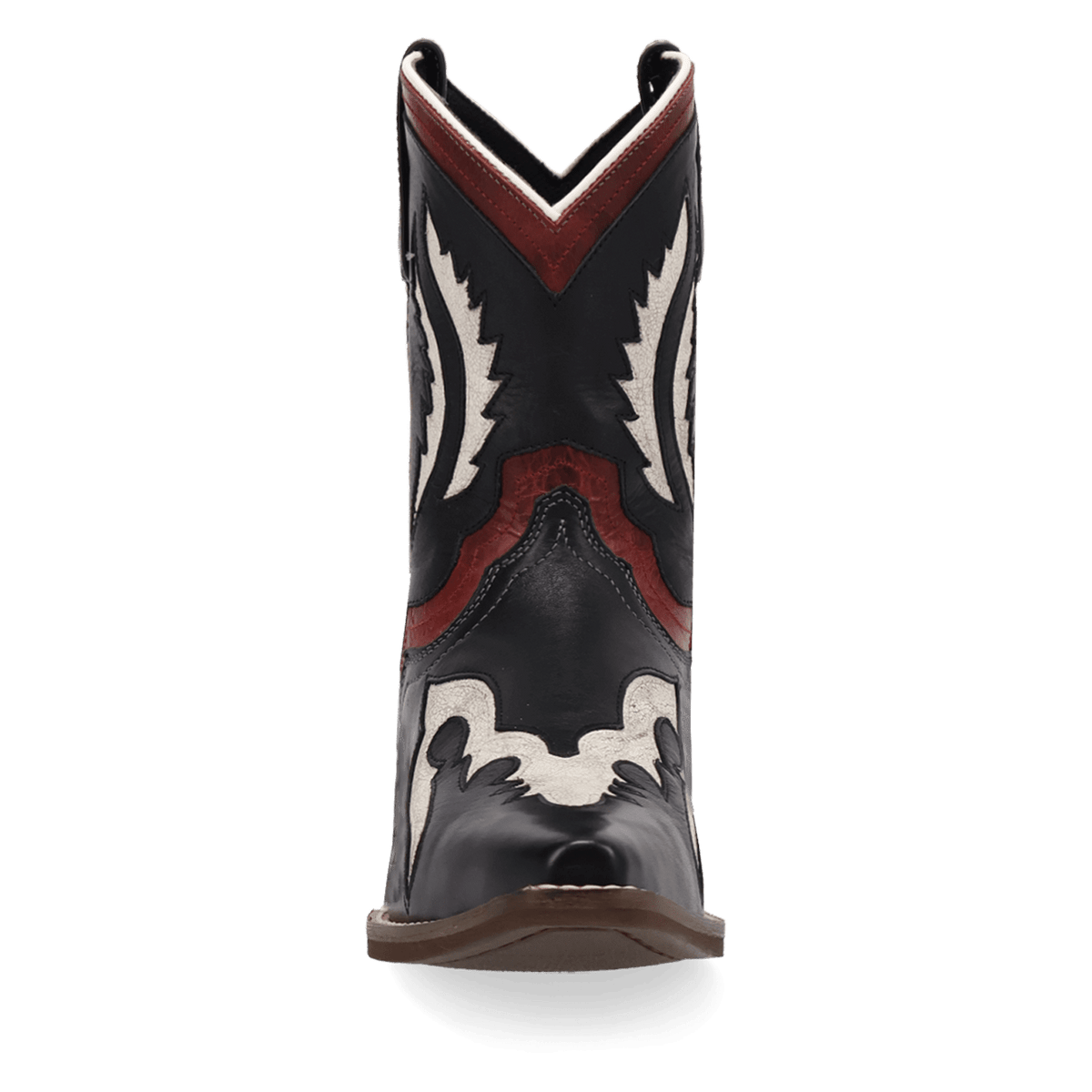wrenly leather bootie front angle