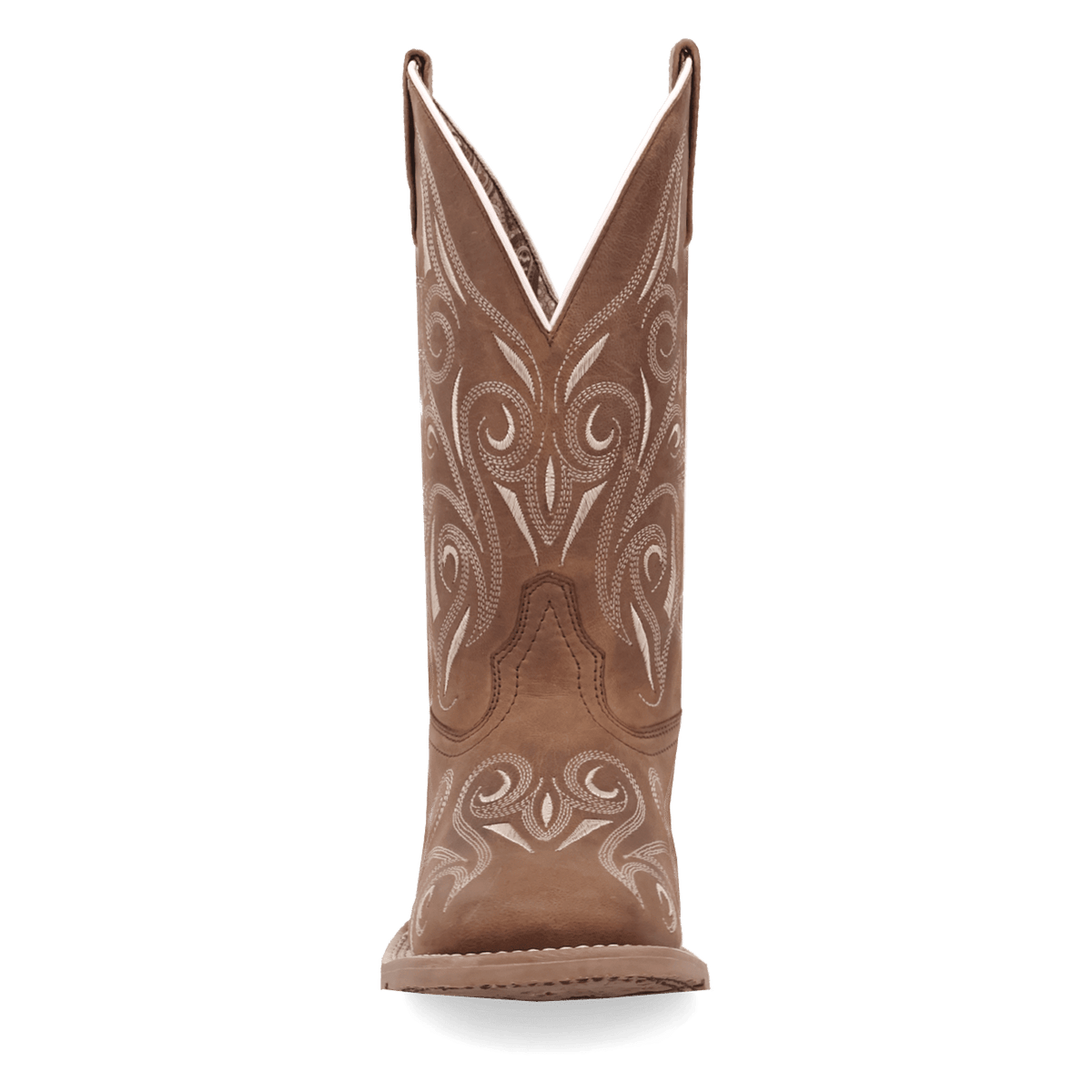 spurred leather boot front angle